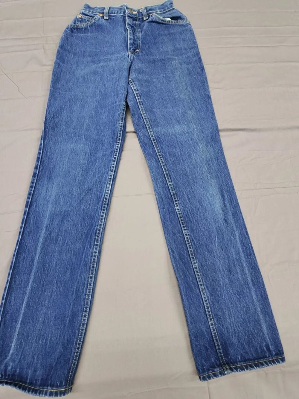 Vintage Lee Jeans Womens Size 12 W25 L32 High Rise Straight Blue Made in USA